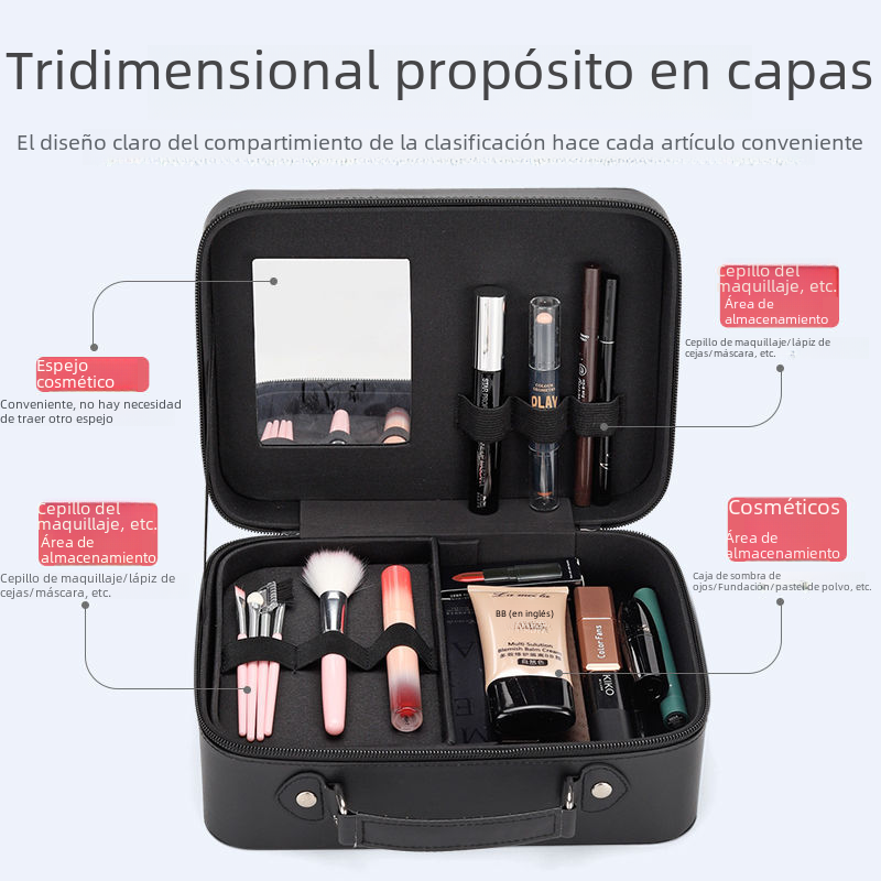 2023 Portable Travel Makeup Bag with Large Capacity